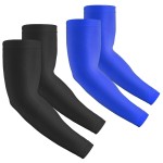 Rescoto 2 Pairs UV Protection Cooling Arm Sleeves Compression Sun Sleeves for Men Women Youth, Tattoo Cover Up, UPF 50