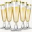 SUREHOME Champagne Flutes Plastic Champagne Glasses Disposable 100 Pack 5 Oz Gold Rim Mimosa Glasses Acrylic Wedding Toasting Cocktail Cups for New Years Eve Party Supplies 2026 New Years Decorations