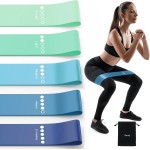 Resistance Bands for Working Out, 5-Pack Elastic Loop Exercise Bands for Strength Training Stretching, Home Gym Equipment for Pilates Yoga Physical Therapy, Leg Glute Arm Workout Kit for Women Men