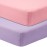 GUNTAIL Crib Sheets for Boys Girls,100% Cotton Fitted Crib Sheet 2 Pack for Standard Crib and Toddler Mattress, Super Soft Breathable Baby Sheet 28x52x8in (Purple & Pink)