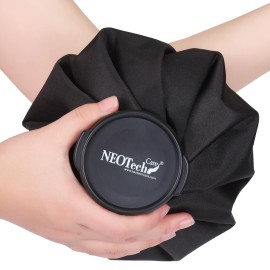 NeoTech Care Ice Bag, Screw Top Fillable, Reusable (Black, 8 inch)