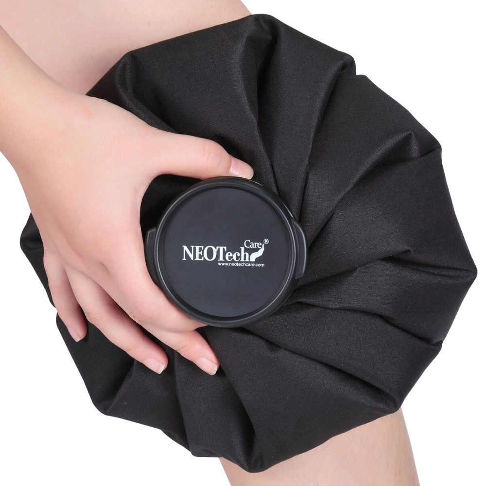 NeoTech Care Ice Bag, Screw Top Fillable, Reusable (Black, 11 inch)