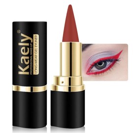 evpct 1Pcs Red Gel Eyeliner Pencil Eye Black Face Paint Stick Makeup Set Waterproof Matte Cream Crayon Eyeliner Pencil Set Cat Eye Liners Eyeshadow Guide delineador de ojos contra el agua