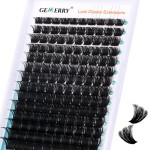 Eyelash Clusters Fluffy Lash Clusters Thick 280pcs 200D Cluster Eyelash Extensions DIY At Home Individual Lashes Cluster Lashes by GEMERRY200P-10-18mm)