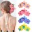 4PCS Plumeria Hair Clips for Thick Hair - Large Hawaiian Claw Clips with Strong Hold and Non-Slip Grip (Colorful)