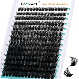 Eyelash Clusters Fluffy Lash Clusters Thick 280pcs Cluster Eyelash Extensions DIY At Home Individual Lashes Cluster Lashes by GEMERRY100P-8-16mm)