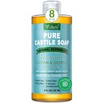 Yoken Pure Castile Liquid Soap Organic (EWG Verified, Unscented, 8 OZ), Made with Organic Oils, No Added Fragrance, Vegan, Castile Soap Liquid for Face, Laundry, Dishes, Sensitive Skin, Travel soaps
