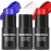 BOBISUKA Red White Blue Face Paint Stick Kit, Eye Black Sticks for Football Baseball Softball Lacrosse American-Flag, Body Paints Makeup Kit for Halloween Cosplay Special Effects Costume SFX