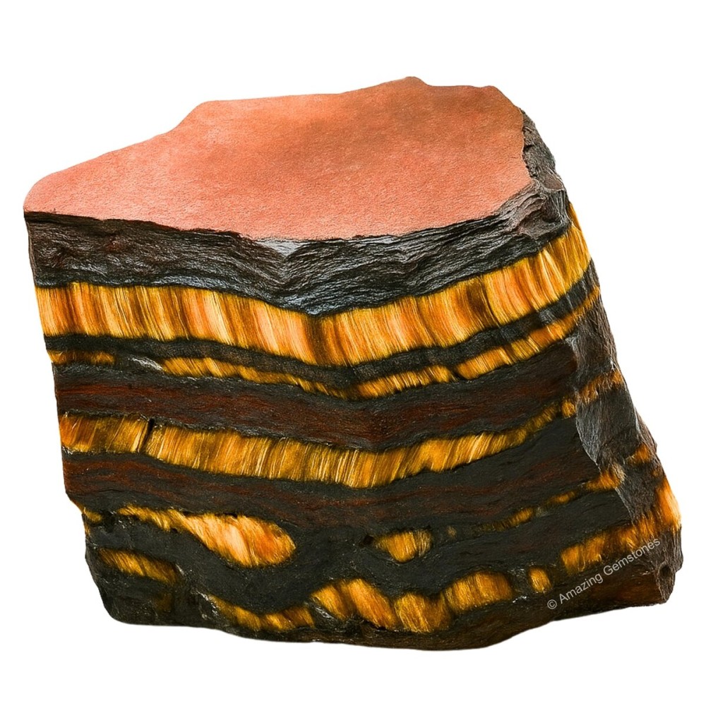 Amazing Gemstone Iron Tiger Raw Crystals and Healing Stones, Natural Rocks For Tumbling - DIY Raw Stones And Crystals (1 Piece)