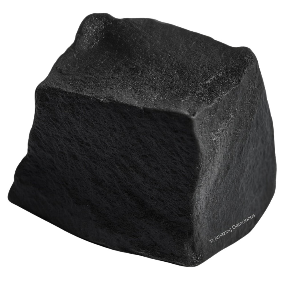 Amazing Gemstone Black Agate Raw Crystals and Healing Stones, Natural Rocks for Tumbling and DIY Raw Stones and Crystals (1 Piece)