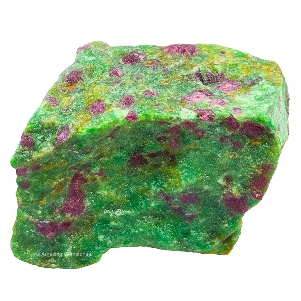 Amazing Gemstone Ruby Fuchsite Raw Crystals and Healing Stones, Natural Rocks For Tumbling - DIY Raw Stones And Crystals (1 Piece)