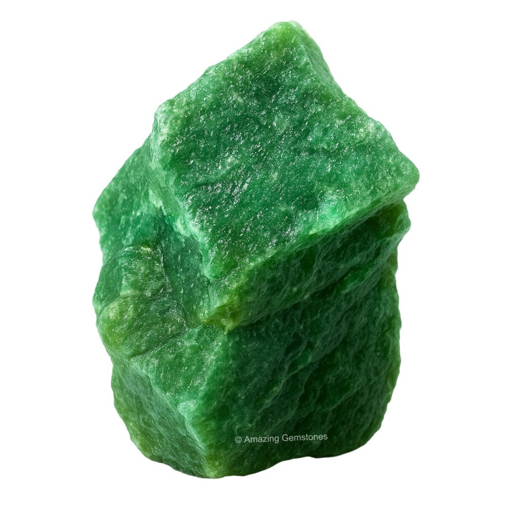 Amazing Gemstone Dark Green Aventurine Raw Crystals and Healing Stones, Natural Rocks For Tumbling - DIY Raw Stones And Crystals (1 Piece)