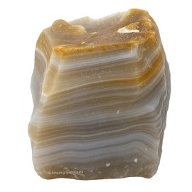 Amazing Gemstone Lace Agate Raw Crystals and Healing Stones, Natural Rocks for Tumbling and DIY Raw Stones and Crystals (1 Piece)