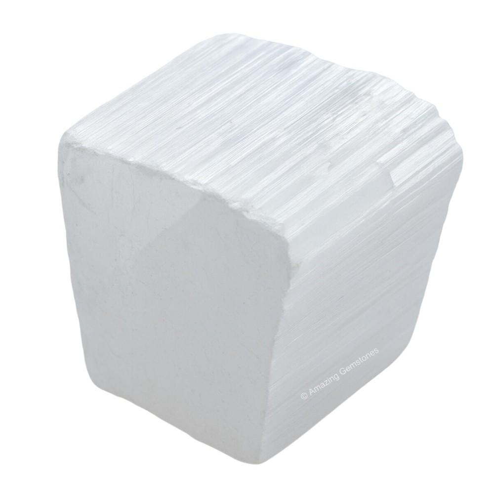 Amazing Gemstone Selenite Raw Crystals and Healing Stones, Natural Rocks For Tumbling - DIY Raw Stones And Crystals (1 Piece)