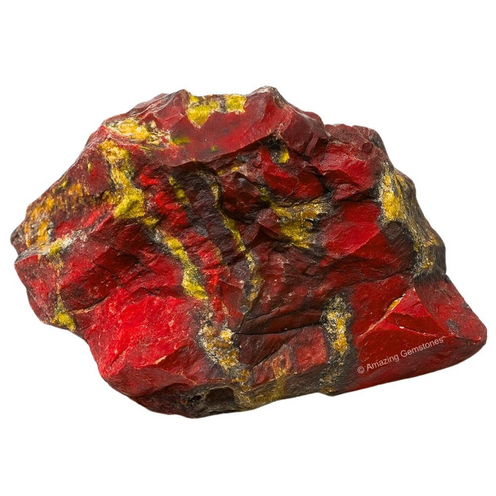 Amazing Gemstone Dragon Bloodstone Raw Crystals and Healing Stones, Natural Rocks For Tumbling - DIY Raw Stones And Crystals (1 Piece)