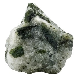 Amazing Gemstone Green Tourmaline with Quartz Raw Crystals and Healing Stones, Natural Rocks For Tumbling - DIY Raw Stones And Crystals (1 Piece)