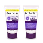 AmLactin KP Bumps Be Gone - Therapeutic Body Cream for Keratosis Pilaris - No-Scrub Exfoliator and Body Moisturizer for Dry Skin with 15% Lactic Acid AHA, 3 oz, Pack of 2 (Packaging May Vary)