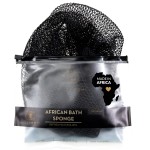 BELLANOMI African Exfoliating Net Sponge, Authentic, Ethically sourced from Nigeria, 45 inches Long, Back Scrubber for Daily use (Black)