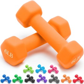 Portzon 10 Colors Options Compatible with Set of 2 Neoprene Dumbbell,1-20 LB, Anti-Slip, Anti-roll, Hex Shape