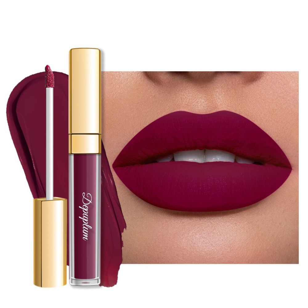 Depuplum Mauve Lipstick Matte for Women, Superstay Long Lasting Red Lipstick Smudgeproof Liquid Lipsticks, Cruelty Free Lip Makeup (DM03 Mauve Cyber)