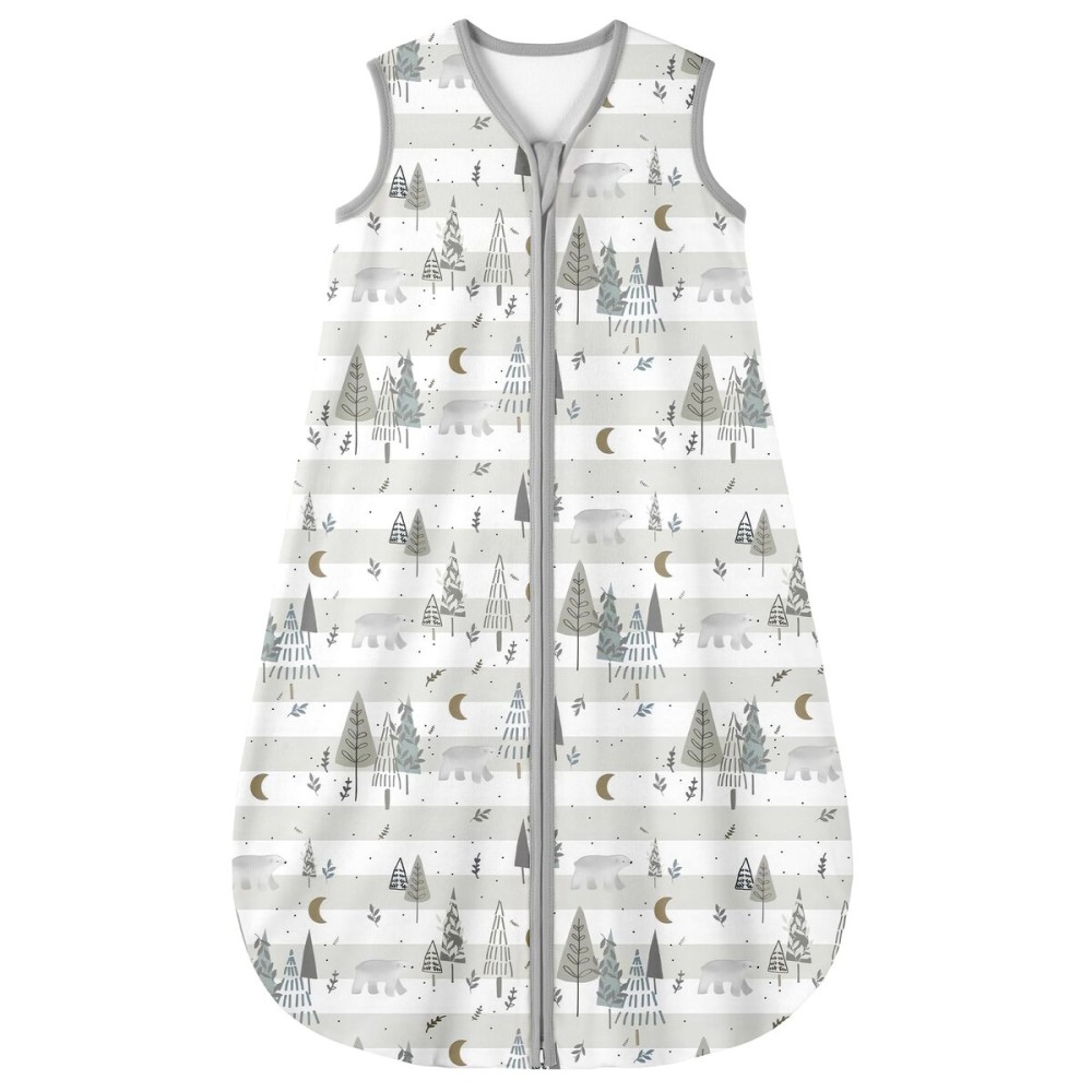 Yoofoss Baby Sleep Sack 0-6 Months 0.5 TOG Baby Wearable Blanket, 100% Organic Cotton Infant Toddler Sleeping Sack 2-Way Zipper Lightweight Sleep Sack, Grizzly