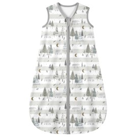 Yoofoss Baby Sleep Sack 0-6 Months 0.5 TOG Baby Wearable Blanket, 100% Organic Cotton Infant Toddler Sleeping Sack 2-Way Zipper Lightweight Sleep Sack, Grizzly