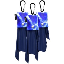 Microfiber Cloth & Glasses Wipes (3 Pack) Lens & Glasses Cleaning Cloth - Eyeglass Cleaner - Camera Lenses & Gadget Delicate Screens - Blue