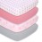 The Peanutshell Baby Crib Sheets 4-Pack for Girl - Soft, Oval & Fitted Baby Girls Crib Sheet, Rectangle, Fitted Covers, Halo Mattress - Pink Elephant