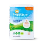 Happy Baby Organics Stage 1 Infant Formula, 0-12 Months, Milk Based Organic Baby Formula Powder with Iron, Probiotics & Prebiotics for Immune & Digestive Support, 22.9 Ounce (Pack of 1)