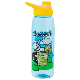 Silver Buffalo Sanrio Hello Kitty and Friends Chococat with Lemonade Water Bottle with Screw-On Lid, 28 Ounces