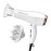 Conair Double Ceramic Hair Dryer, 1875W Blow Dryer with Diffuser and Concentrator, Ionic Conditioning, 3 Heat & 2 Speed Settings, Amazon Exclusive, White