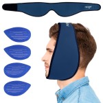 NEWGO Wisdom Teeth Ice Pack Head Wrap Jaw Ice Wrap for Face Oral Surgery Pain Relief, Face Ice Pack with 4 Hot/Cold Packs for Facial, Chin, Jaw - Dark Blue