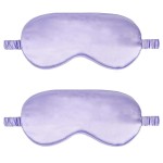 2Pack Silk Sleep Mask,IEKEODI Eye Mask for Sleeping,Elastic Blackout Eye Mask & Blindfold for Full Night\'s Sleep,Travel and Nap(Purple)