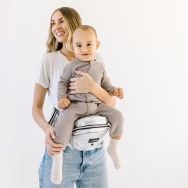 Tushbaby The Original Premium Quality Hip Seat Carrier - Safety-Certified Baby & Toddler Carrier with Secure Safety Buckles, No-Flimsy-Foam Design, Storage Pockets & Nursing Pillow. 0-3 yrs