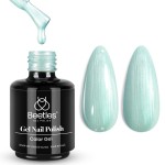 Beetles Mint Green Gel Polish, 15ML Mint Green Glitter Nail Polish Pearlescent Shimmer Mermaid Gel Nails Soak Off U V LED Nail Lamp Need Manicure Salon DIY Nail Art Design