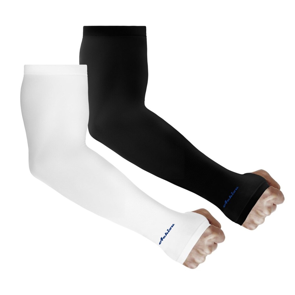 Achiou Arm Sun Sleeves Compression UV Protection Cooling for Men Women Summer Sunblock Basketball Football, Cover Arms Tattoo
