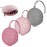 Smlpuame 3 Pack Pacifier Holder Case,Silicone Portable Pacifier Cover Pouch Bag for Diaper Bags Baby Carriage,Pacifier Storage Container Box,Easy to Clean(Power Rose+Pink+Grey)
