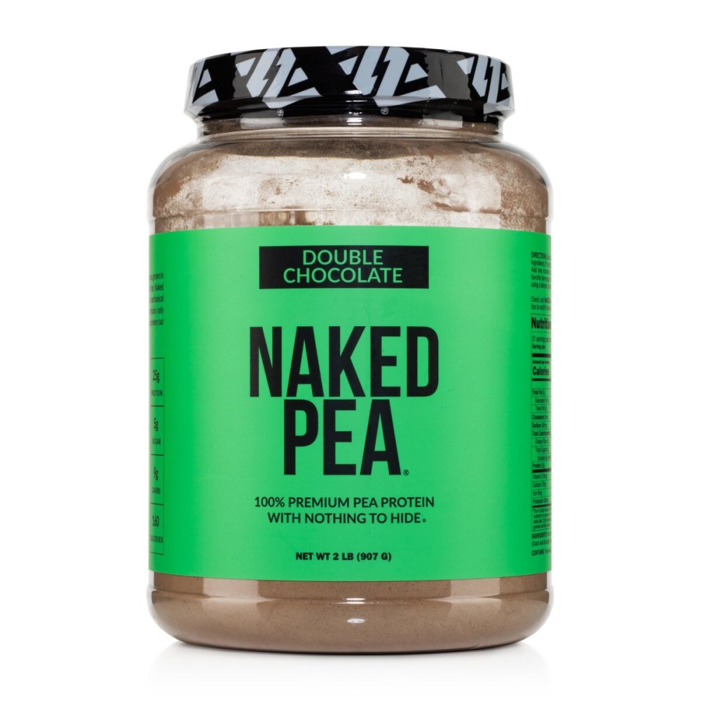 NAKED Pea - Double Chocolate Protein from US & Canadian Farms, Organic Cocoa, Organic Coconut Sugar - No GMO, No Soy, and Gluten Free, Aid Growth and Recovery - 21 Servings