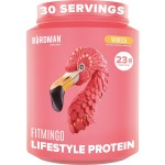 BIRDMAN Fitmingo Vegan Protein Powder with Inositol, Collagen Boosters, Hyaluronic Acid and Vitamins | Low Carb, Dairy Free, Lactose Free, Low Calorie | 23g Plant Based Vanilla Protein Powder