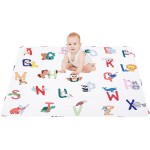 50x50 Play Mat for Playpen Foldable Baby Play Large Tummy Time Mat, Non Slip Washable Baby Play Mats for Floor, Portable Travel Crawling Mats for Toddlers and Infants