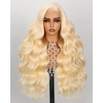 Arabella 5X6 613 Lace Front Wig Human Hair 613 Glueless Wigs Human Hair 240% Density 613 Human Hair Wig Pre Cut Lace and Pre Plucked (18inch, 613 6X5 Body Wave Wig)