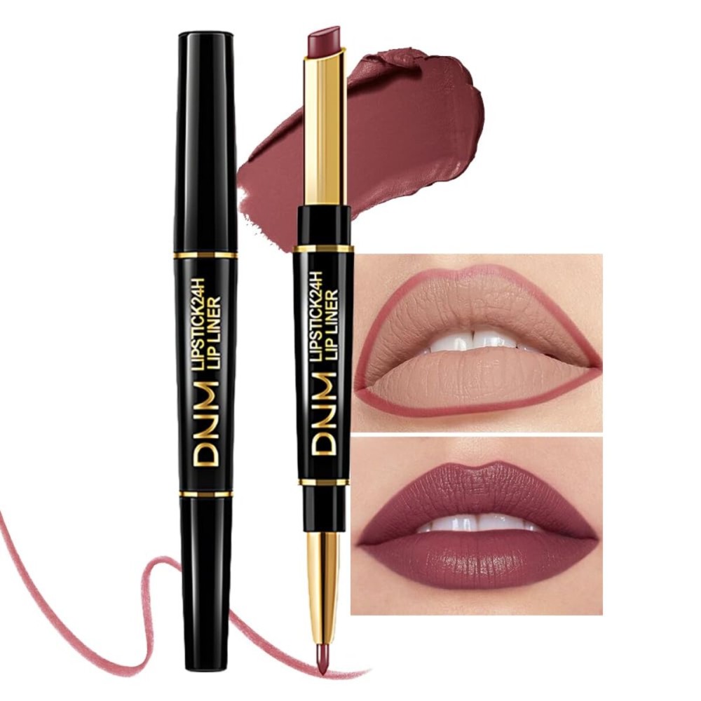 evpct 1Pcs Chocolate Matte Lip Liner and Lipstick for Women, Rose Magic Lipstick Lip Stain 24 Hours Original Lip Liner Makeup Stain Long Lasting Waterproof Smudge Proof labial Lip Pencil 35
