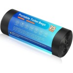 25 Portable Camping Toilet Bags, Biodegradable Compostable Thickened for 5 Gallon Bucket Toilet