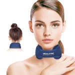 Cervical Ice Pack, Cold Compress Ice Packs for Neck Injuries - Reusable Cold & Hot Therapy, Adjustable Flexible Gel Migraine Ice Head Wrap for Neck Pressure (Navy)