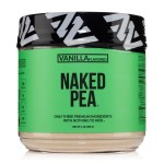 NAKED Vanilla Pea Protein Isolate from North American Farms, Only 3 Ingredients, Vanilla Vegan Protein, Gluten-Free, Soy Free, GMO Free - 1LB