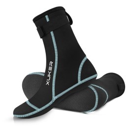 XUKER Neoprene Water Socks 3mm, Sand Proof Beach Volleyball Socks Diving Socks for Outdoor Water Sports