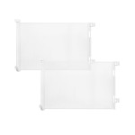Veraste (2 Pack) Retractable Baby Gate for Doorways and Stairs, Mesh Safety Gate for Pet, Indoor & Outdoor Use, One-Hand Operation, Easy Installation, 33.6 Tall, Expands to 55 WideWhite,33.6x55)