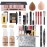 All in One Makeup Kit for Women Full Kit, Make Up Gift Set for Women Teens Girls, Includes Eyeshadow Foundation Lipstick Mascara Brush Sponge Brow Powder Soap Eyeliner Primer Contour Cosmetic Bag