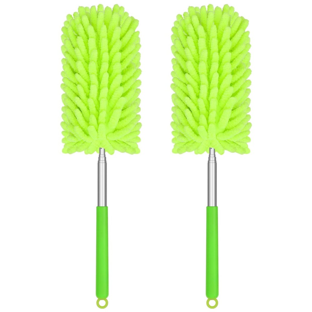 TIMIVO Mini Duster for Cleaning, 360 Bendable Hand Dusters with Extension Pole, Washable Small Duster for Car Interior, Office, Furniture
