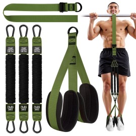 HPYGN Pull Up Assistance Bands, Heavy Duty Pull Up Bands, Height Adjustable Strap & Comfortable Foot Strap, Pull Up Bar Bands Assistance Strength Training Workout Equipment, Assisted Pull Up Bands